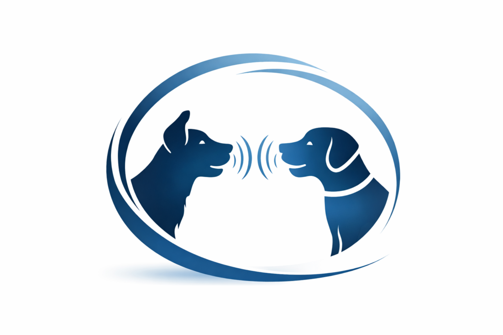 Icono de dos perros comunicándose entre sí mediante señales
