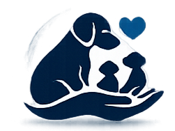 Icono de perro adulto con cachorro y corazón representando cría y socialización.