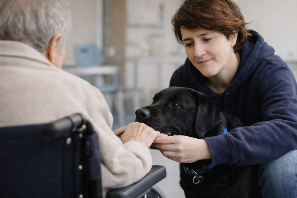 Asociación Española de Perros de Apoyo trabajando con perros
